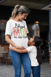 Load image into Gallery viewer, Blessed Mom All Day Every Day - Premium Woman&#39;s Crewneck T-Shirt
