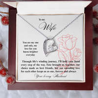 Load image into Gallery viewer, To my Wife - Through life's winding journey - Forever Love Necklace
