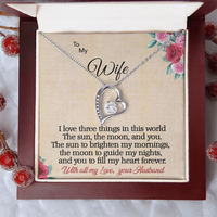 Load image into Gallery viewer, To my Wife - I love 3 things - Forever Love Necklace
