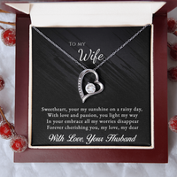 Load image into Gallery viewer, To my Wife - Your my sunshine on a rainy day - Forever Love Necklace
