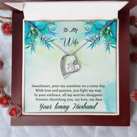 Load image into Gallery viewer, To my Wife - Your my sunshine on a rainy day - Forever Love Necklace
