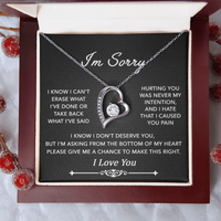 Load image into Gallery viewer, I&#39;m Sorry - I Know I Don&#39;t Deserve You - Forever Love Necklace
