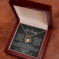 Load image into Gallery viewer, I&#39;m Sorry - I Know I Don&#39;t Deserve You - Forever Love Necklace
