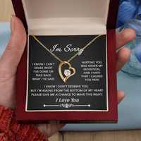 Load image into Gallery viewer, I&#39;m Sorry - I Know I Don&#39;t Deserve You - Forever Love Necklace
