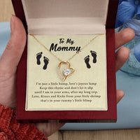 Load image into Gallery viewer, To My Mommy - Love, Kisses and Kicks - Forever Love Necklace
