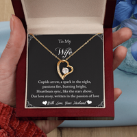 Load image into Gallery viewer, To my Wife - Cupids arrow, a spark in the night - Forever Love Necklace
