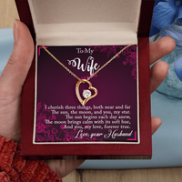 Load image into Gallery viewer, To my Wife - I cherish three things - Forever Love Necklace
