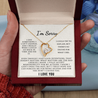 Load image into Gallery viewer, I&#39;m Sorry - I did something I can&#39;t change - Forever Love Necklace
