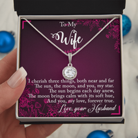 Load image into Gallery viewer, To my Wife - I cherish three things - Eternal Hope Necklace
