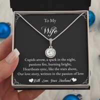 Load image into Gallery viewer, To my Wife - Cupids arrow, a spark in the night - Eternal Hope Necklace
