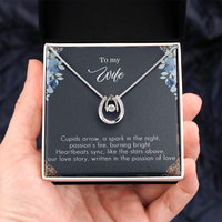Load image into Gallery viewer, To my Wife - Cupids arrow - Lucky in Love Necklace
