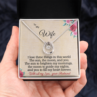 Load image into Gallery viewer, To my Wife - I love 3 things - Lucky in Love  Necklace
