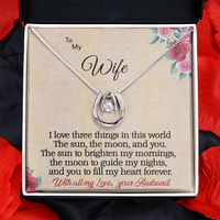 Load image into Gallery viewer, To my Wife - I love 3 things - Lucky in Love  Necklace
