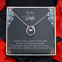Load image into Gallery viewer, To my Wife - Cupids arrow - Lucky in Love Necklace
