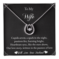 Load image into Gallery viewer, To my Wife - Cupids arrow, a spark in the night - Lucky in Love Necklace
