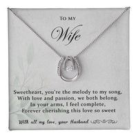 Load image into Gallery viewer, To my Wife - You're the melody to my song - Lucky in Love Necklace
