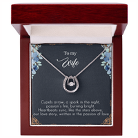 Load image into Gallery viewer, To my Wife - Cupids arrow - Lucky in Love Necklace

