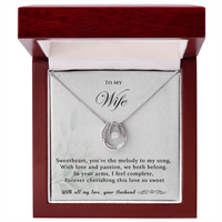 Load image into Gallery viewer, To my Wife - You're the melody to my song - Lucky in Love Necklace
