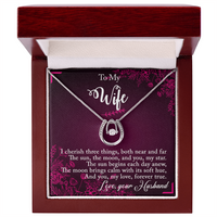 Load image into Gallery viewer, To my Wife - I cherish three things - Lucky in Love Necklace
