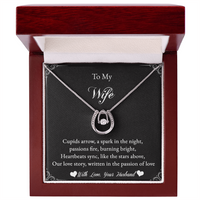 Load image into Gallery viewer, To my Wife - Cupids arrow, a spark in the night - Lucky in Love Necklace
