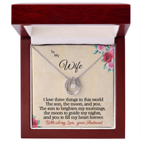 Load image into Gallery viewer, To my Wife - I love 3 things - Lucky in Love  Necklace
