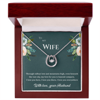 Load image into Gallery viewer, To my Wife, My love for you is beyond compare, Lucky in Love Necklace
