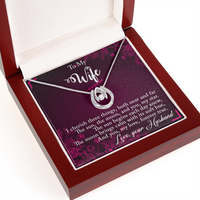 Load image into Gallery viewer, To my Wife - I cherish three things - Lucky in Love Necklace

