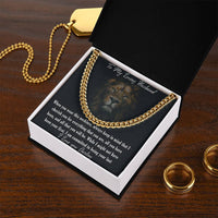 Load image into Gallery viewer, To my Loving Husband-  I cherish you for everything that you are - Cuban Link Chain Necklace
