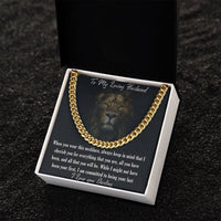 Load image into Gallery viewer, To my Loving Husband-  I cherish you for everything that you are - Cuban Link Chain Necklace

