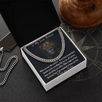 Load image into Gallery viewer, To my Loving Husband-  I cherish you for everything that you are - Cuban Link Chain Necklace
