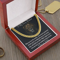 Load image into Gallery viewer, To my Loving Husband-  I cherish you for everything that you are - Cuban Link Chain Necklace
