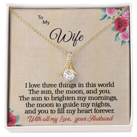Load image into Gallery viewer, To my Wife - I love 3 things - Alluring Beauty  Necklace
