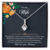 Load image into Gallery viewer, To my Wife - Your my sunshine on a rainy day - Alluring Beauty Necklace
