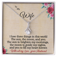 Load image into Gallery viewer, To my Wife - I love 3 things - Alluring Beauty  Necklace
