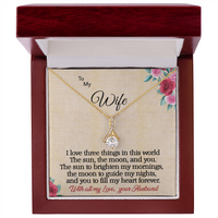 Load image into Gallery viewer, To my Wife - I love 3 things - Alluring Beauty  Necklace

