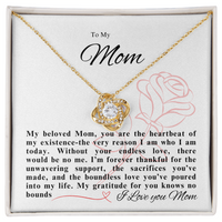Load image into Gallery viewer, To my Mom - You Are The Heartbeat - Love Knot Necklace
