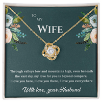 Load image into Gallery viewer, To my wife, My love for you is beyond compare, Love Knot Necklace
