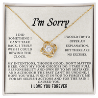 Load image into Gallery viewer, I&#39;m Sorry - I did something I can&#39;t take back - Love Knot Necklace
