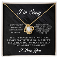Load image into Gallery viewer, I&#39;m Sorry - It Breaks My Heart To Know - Love Knot Necklace
