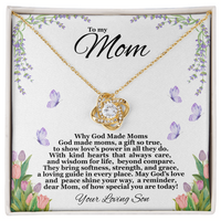Load image into Gallery viewer, To My Mom - God Made Moms -Love Knot Necklace
