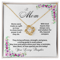 Load image into Gallery viewer, To Mom - Moms were made as a gift - Love Knot Necklace
