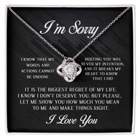 Load image into Gallery viewer, I&#39;m Sorry - It Breaks My Heart To Know - Love Knot Necklace
