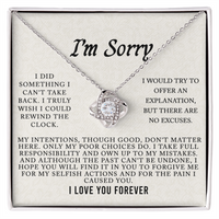 Load image into Gallery viewer, I&#39;m Sorry - I did something I can&#39;t take back - Love Knot Necklace
