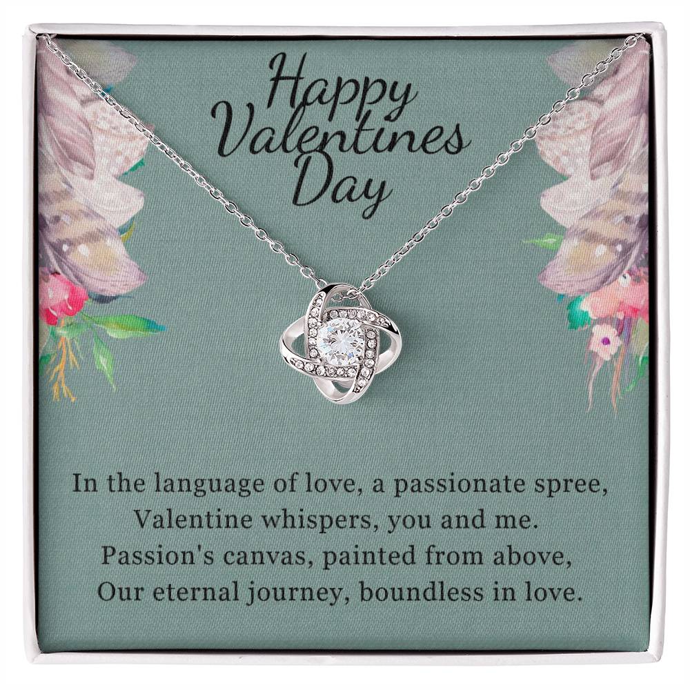 Happy Valentines Day - Love Knot Necklace