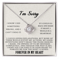 Load image into Gallery viewer, I&#39;m Sorry - I&#39;m Owning Up To My Mistakes - Love Knot Necklace
