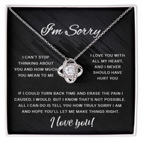 Load image into Gallery viewer, I&#39;m Sorry - I Love You With All My Heart - Love Knot Necklace
