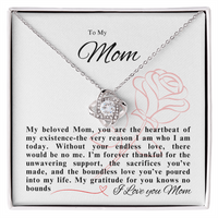 Load image into Gallery viewer, To my Mom - You Are The Heartbeat - Love Knot Necklace
