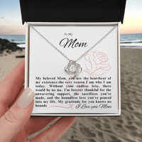 Load image into Gallery viewer, To my Mom - You Are The Heartbeat - Love Knot Necklace
