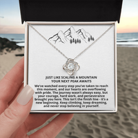 Load image into Gallery viewer, Graduation - Your Next Peak Awaits - Love Knot Necklace
