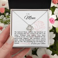 Load image into Gallery viewer, To my Mom - You Are The Heartbeat - Love Knot Necklace
